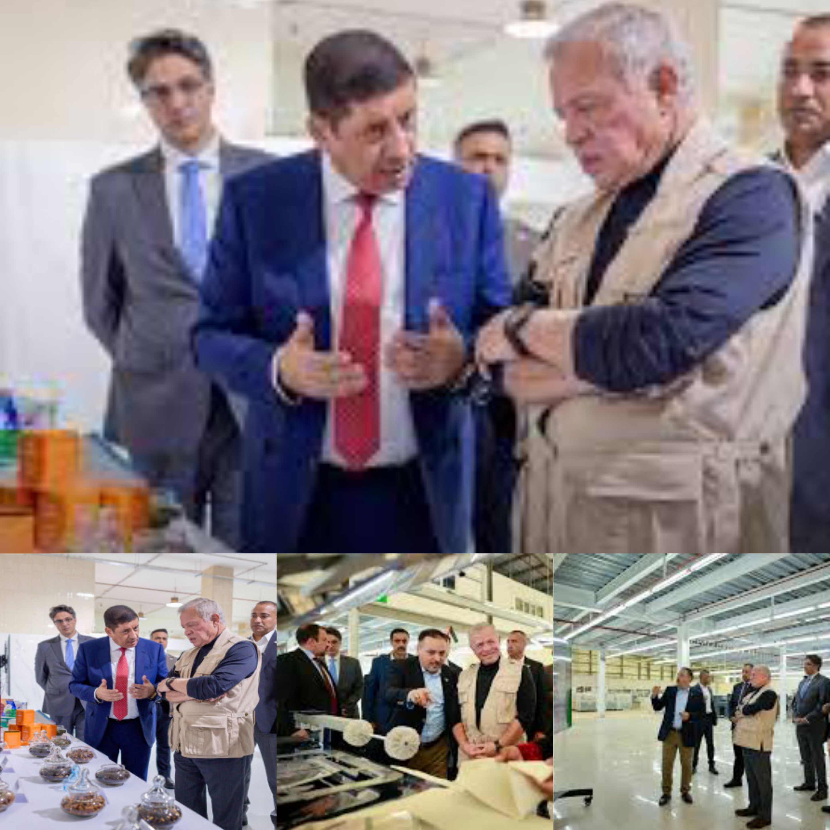 الملك الاردني يزور مصانع مجموعة الكبوس للتجارة والصناعة والاستثمار