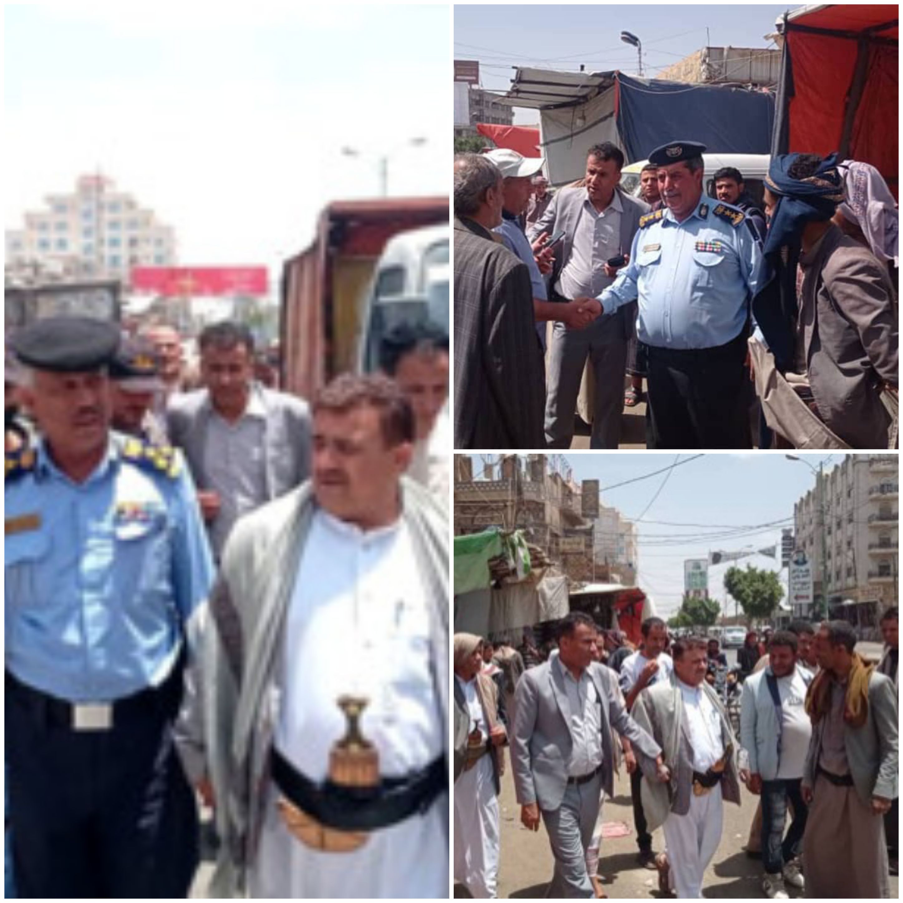النقيب والاسدي والجرادي يطلعوا على إزالة العشوائيات بشوارع مديريتي الثورة وشعوب في أمانة العاصمة
